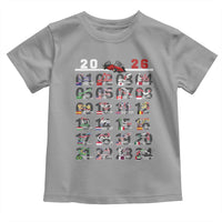 2026 Car Racing Circuit Toddler T Shirt International Race Track Schedule Graphic with Flags - Wonder Print Shop