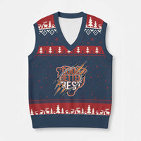 Good Better Best Graphic V-Neck Knit Sweater Vest Motivational Football Fans - Wonder Print Shop