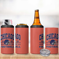 Chicago Football Lover 4 in 1 Can Cooler Tumbler Windy City Pride Sports Fan - Wonder Print Shop