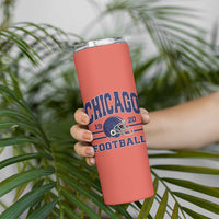 Chicago Football Lover Skinny Tumbler Windy City Pride Sports Fan - Wonder Print Shop