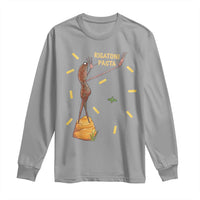 Funny Rigatoni Pasta Marcus The Worm Long Sleeve Shirt Dramatic Pasta Lover Foodie Meme - Wonder Print Shop