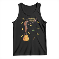 Funny Rigatoni Pasta Marcus The Worm Tank Top Dramatic Pasta Lover Foodie Meme - Wonder Print Shop