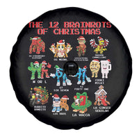 The 12 Brainrots of Christmas Spare Tire Cover Funny Cursed Meme Holiday Gag Gift - Wonder Print Shop