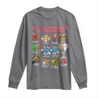 The 12 Brainrots of Christmas Long Sleeve Shirt Funny Cursed Meme Holiday Gag Gift - Wonder Print Shop