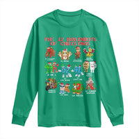 The 12 Brainrots of Christmas Long Sleeve Shirt Funny Cursed Meme Holiday Gag Gift - Wonder Print Shop