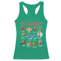 The 12 Brainrots of Christmas Racerback Tank Top Funny Cursed Meme Holiday Gag Gift - Wonder Print Shop