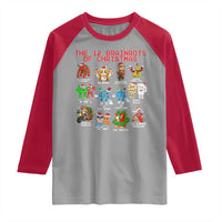 The 12 Brainrots of Christmas Raglan Shirt Funny Cursed Meme Holiday Gag Gift - Wonder Print Shop