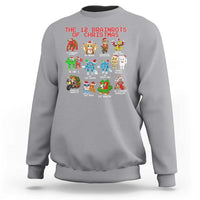 The 12 Brainrots of Christmas Sweatshirt Funny Cursed Meme Holiday Gag Gift - Wonder Print Shop