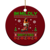 Mildly Irritated Marcus the Worm Meme Ceramic Ornament Funny Christmas Stocking Weirdcore - Wonder Print Shop