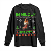 Mildly Irritated Marcus the Worm Meme Long Sleeve Shirt Funny Christmas Stocking Weirdcore - Wonder Print Shop