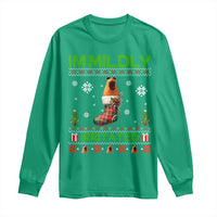 Mildly Irritated Marcus the Worm Meme Long Sleeve Shirt Funny Christmas Stocking Weirdcore - Wonder Print Shop