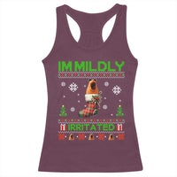 Mildly Irritated Marcus the Worm Meme Racerback Tank Top Funny Christmas Stocking Weirdcore - Wonder Print Shop