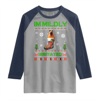 Mildly Irritated Marcus the Worm Meme Raglan Shirt Funny Christmas Stocking Weirdcore - Wonder Print Shop