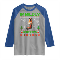 Mildly Irritated Marcus the Worm Meme Raglan Shirt Funny Christmas Stocking Weirdcore - Wonder Print Shop