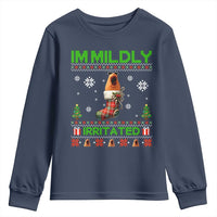Mildly Irritated Marcus the Worm Meme Youth Sweatshirt Funny Christmas Stocking Weirdcore - Wonder Print Shop