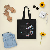 Dragonflies They Whispered You Cannot Withstand The Storm Motivational Tote Bag, Dragonfly Tote Bag, Gift for Women, Dragonfly Lover Tote Bag - Wonder Print Shop