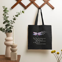 Dragonflies My Mind Talks To You My Heart Looks For You Nostalgic Spiritual Tote Bag, Dragonfly Tote Bag, Gift for Women, Dragonfly Lover Tote Bag - Wonder Print Shop