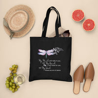 Dragonflies My Mind Talks To You My Heart Looks For You Nostalgic Spiritual Tote Bag, Dragonfly Tote Bag, Gift for Women, Dragonfly Lover Tote Bag - Wonder Print Shop
