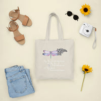 Dragonflies My Mind Talks To You My Heart Looks For You Nostalgic Spiritual Tote Bag, Dragonfly Tote Bag, Gift for Women, Dragonfly Lover Tote Bag - Wonder Print Shop