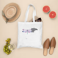 Dragonflies My Mind Talks To You My Heart Looks For You Nostalgic Spiritual Tote Bag, Dragonfly Tote Bag, Gift for Women, Dragonfly Lover Tote Bag - Wonder Print Shop
