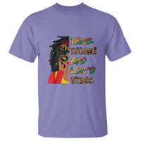 Thick Thighs And Locd Vibes Proud African Melanin Women T-Shirt - Wonder Print Shop