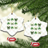 St Patricks Day Coquette Bow Ceramic Ornament Lucky Shamrock Aesthetic - Wonder Print Shop