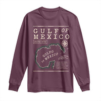 Gulf of Mexico Long Sleeve Shirt Golfo De Mexico Historic Map 1672