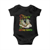 Stepping Into Black History Month Baby Onesie Sneakers