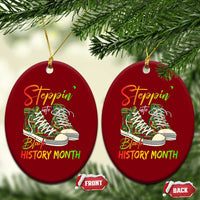 Stepping Into Black History Month Ceramic Ornament Sneakers - Wonder Print Shop