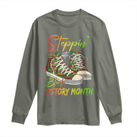 Stepping Into Black History Month Long Sleeve Shirt Sneakers