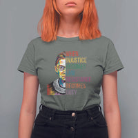 RBG Quote T Shirt For Women When Injustice Becomes Law Resistance Becomes Duty