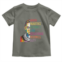 RBG Quote Toddler T Shirt When Injustice Becomes Law Resistance Becomes Duty