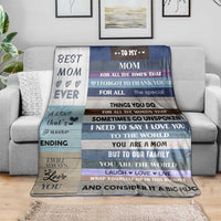 Rustic Sentimental Best Mom Ever Throw Blanket Heartfelt Appreciation To My Mom Mother's Day