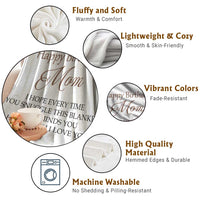 Happy Birthday Mom Floral Throw Blanket Loving Messages Gift for Mother's Day Birthday