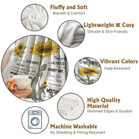 To My Mom Sunflower Throw Blanket You Are My Sunshine Meaningful Mother’s Day Birthday Gift