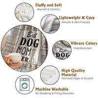 Best Dog Mom Ever Throw Blanket Funny Pet Mom Appreciation Dog Lover Gift