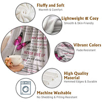 To My Daughter Butterflies Pink Throw Blanket Heartfelt Love Motivation Encouragement Gift from Mom Dad