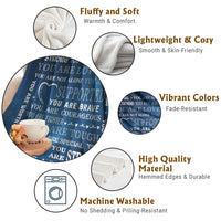 Inspirational Daily Reminder Throw Blanket Positive Words Motivational Strength Encouragement Gift