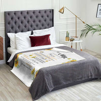 To My Mom Sunflower and Bee Throw Blanket Thank You For All The Special Things Love Message Botanical Gift for Mother's Day