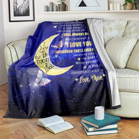 To My Daughter Galaxy Throw Blanket I Love You To The Moon and Back Gift From Mom