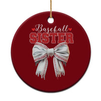 Baseball Sister Ceramic Ornament Soft Ball Game Day Dripping Ice Cream Coquette Bow - Wonder Print Shop