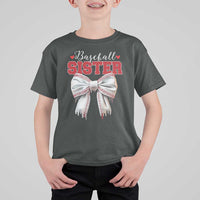 Baseball Sister T Shirt For Kid Soft Ball Game Day Dripping Ice Cream Coquette Bow