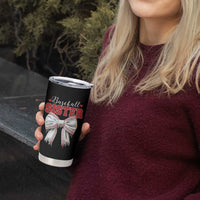 Baseball Sister Tumbler Cup Soft Ball Game Day Dripping Ice Cream Coquette Bow