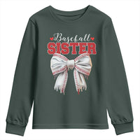 Baseball Sister Youth Sweatshirt Soft Ball Game Day Dripping Ice Cream Coquette Bow