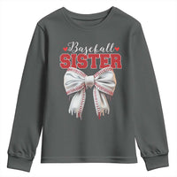 Baseball Sister Youth Sweatshirt Soft Ball Game Day Dripping Ice Cream Coquette Bow