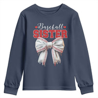Baseball Sister Youth Sweatshirt Soft Ball Game Day Dripping Ice Cream Coquette Bow