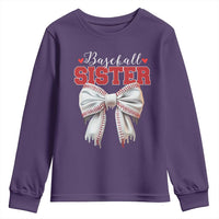 Baseball Sister Youth Sweatshirt Soft Ball Game Day Dripping Ice Cream Coquette Bow