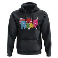 Read Lover America Map Hoodie National Reading Month Bookish Book Lovers