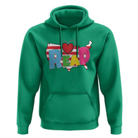Read Lover America Map Hoodie National Reading Month Bookish Book Lovers