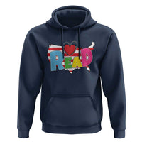 Read Lover America Map Hoodie National Reading Month Bookish Book Lovers